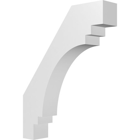 Ekena Millwork 3-in. W x 14-in. D x 18-in. H Pescadero Architectural Grade PVC Knee Brace BRCP03X14X18PEC